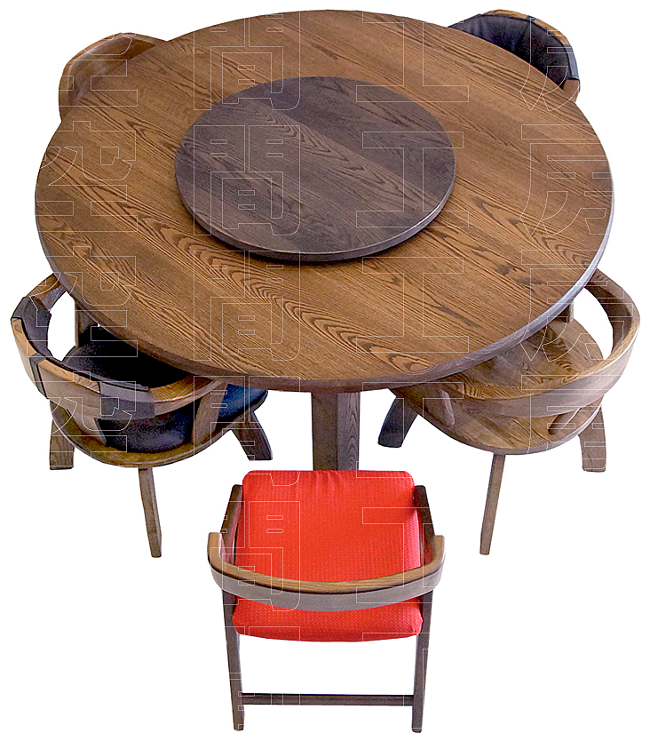 樹種と塗装色が選べる、オイル塗装仕上げの天然木ダイニングテーブル (円形・国産品)｜こだわりの家具とインテリア「空間工房」