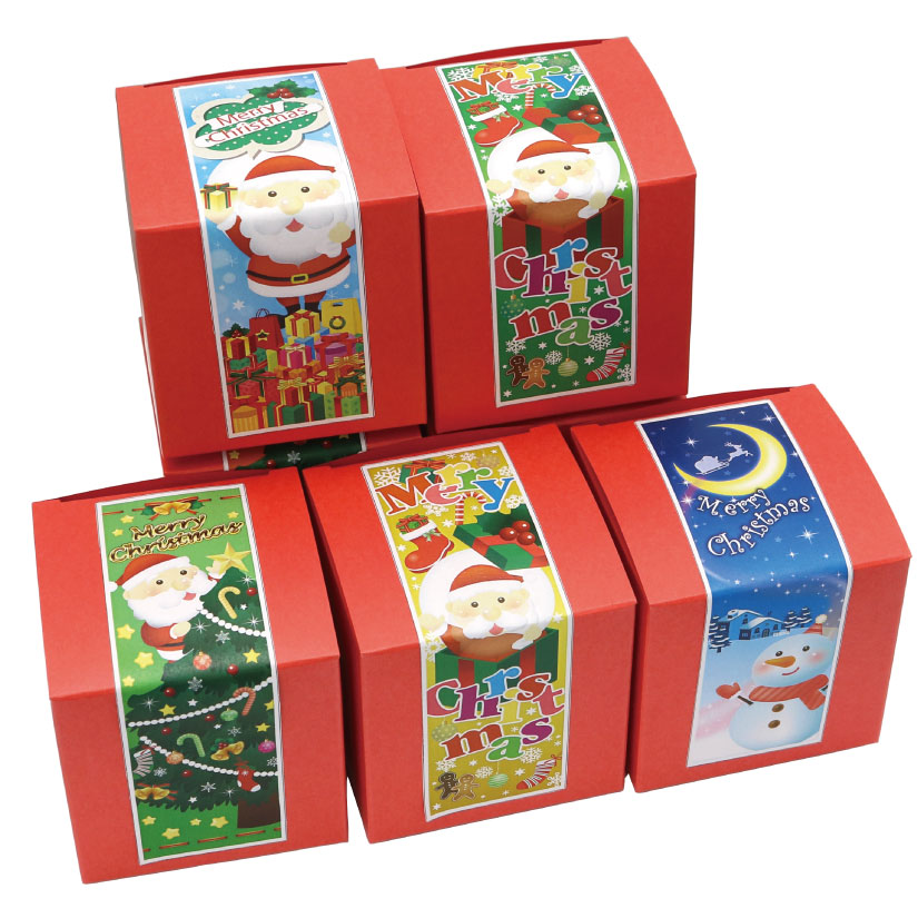 クリスマスキュービックお菓子ボックス100個セット｜【粗品の広場】株式会社ブレーン